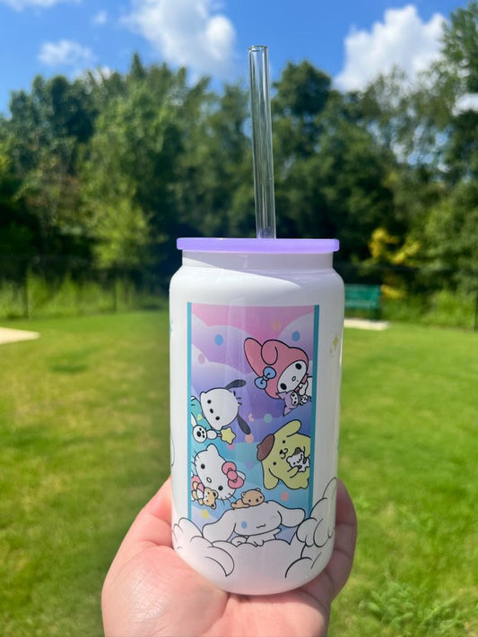 Kawaii Friends Glass Cup