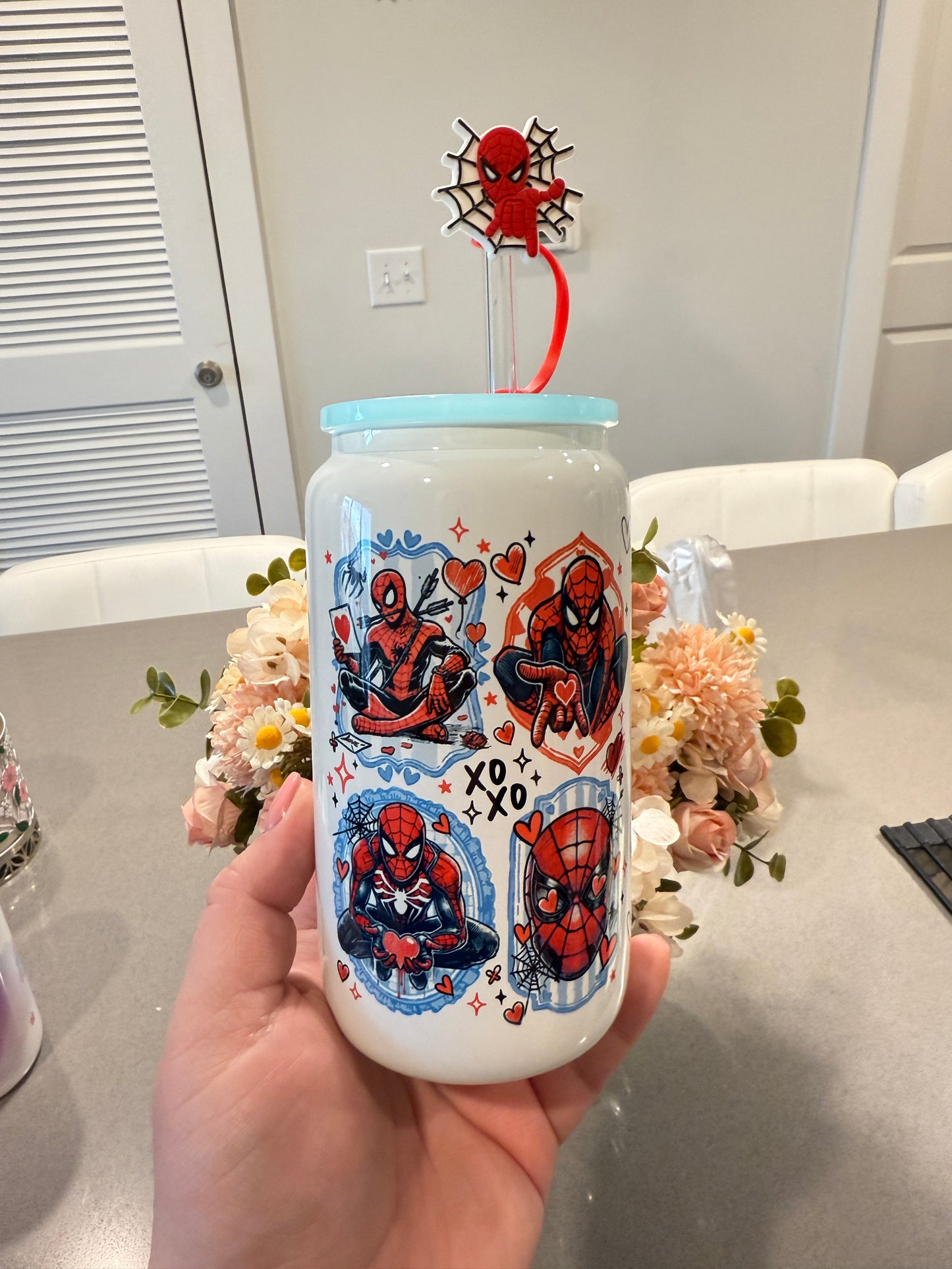 Spiderman in Love Glasscup