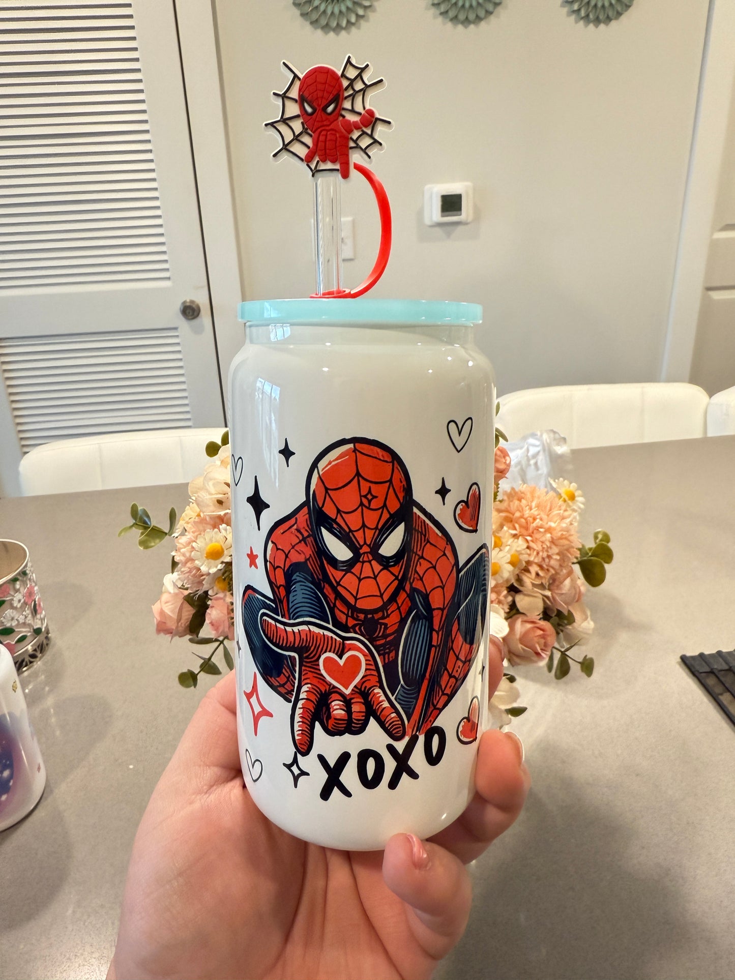 Spiderman in Love Glasscup