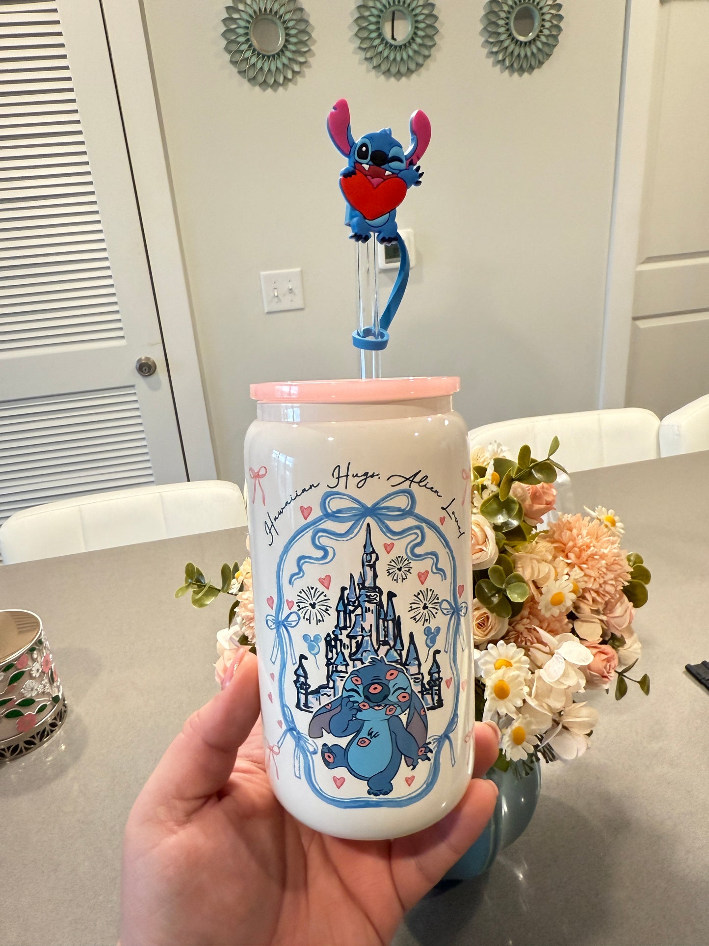 Stitch in Love Glasscup