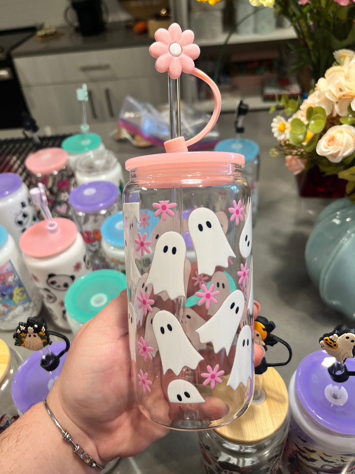 Flower Ghost Glasscup