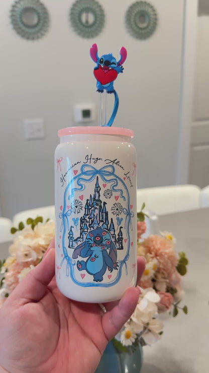 Stitch in Love Glasscup